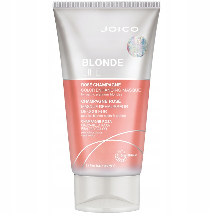 Joico Blonde Life vyživující tónovací maska pro blond vlasy Rosé Champage
