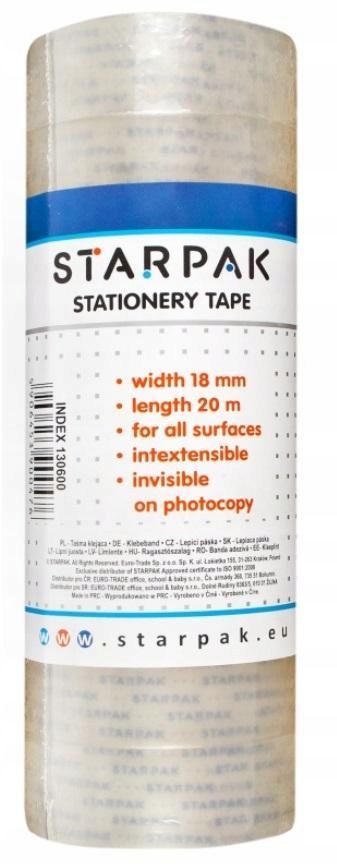 TAŚMA KLEJĄCA 18MMX20M (8SZT), STARPAK