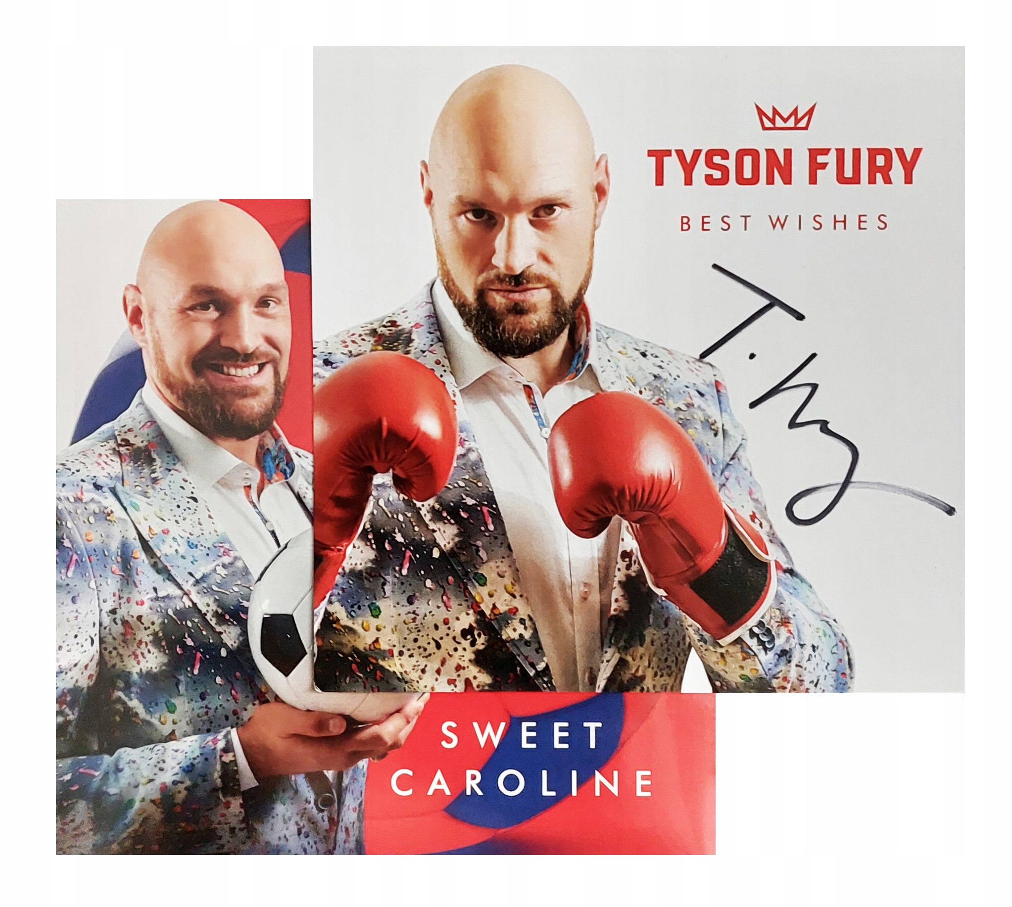 TYSON FURY Sweet Caroline CD AUTOGRAF boks WBC