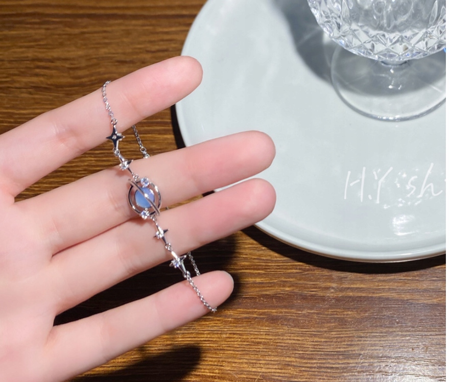 Bransoletka Saturn Łańcuszek Planeta Y2K Długość całkowita 23 cm