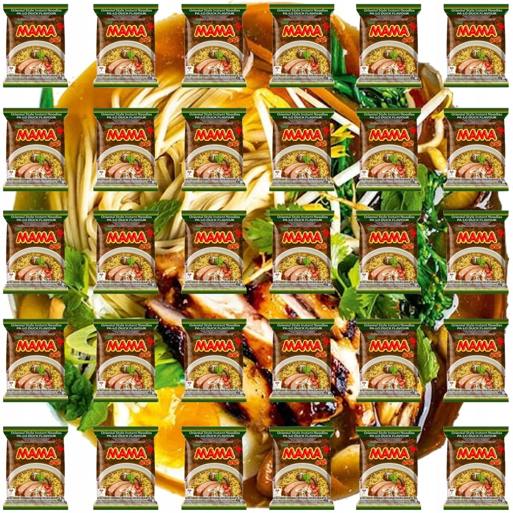 Karton Tajska Zupka Błyskawiczna Makaron Smak Kaczki Pa-Lo Duck 30x55g Mama