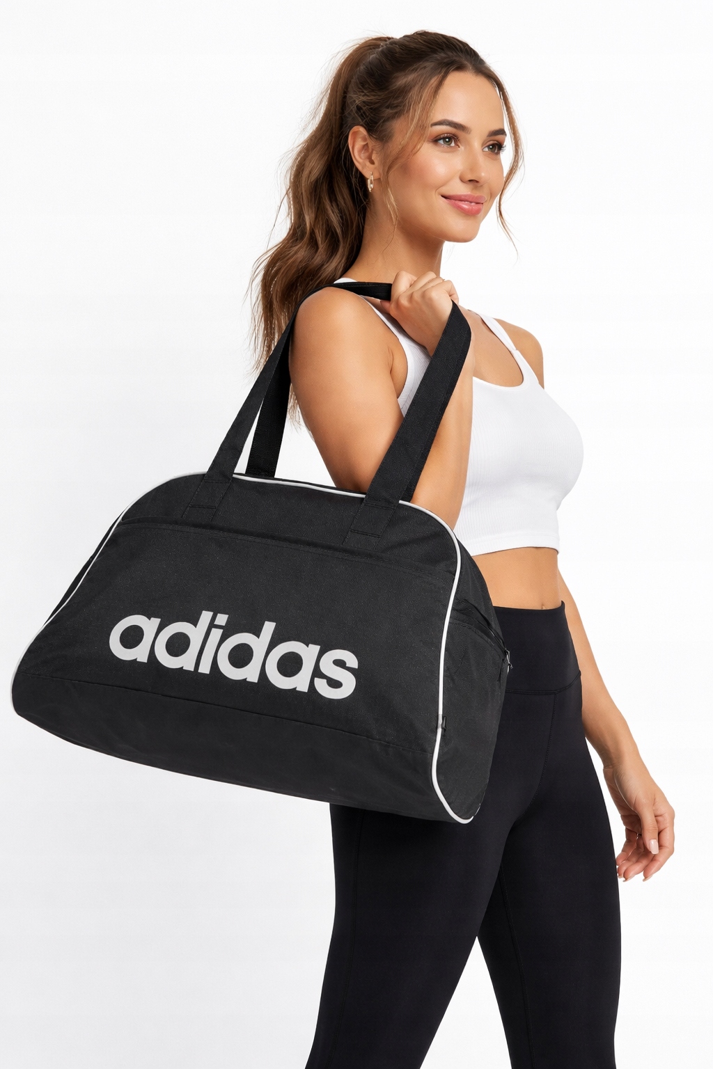 Dámská sportovní taška Adidas Linear 33,5L velká, černá, vhodná na trénink