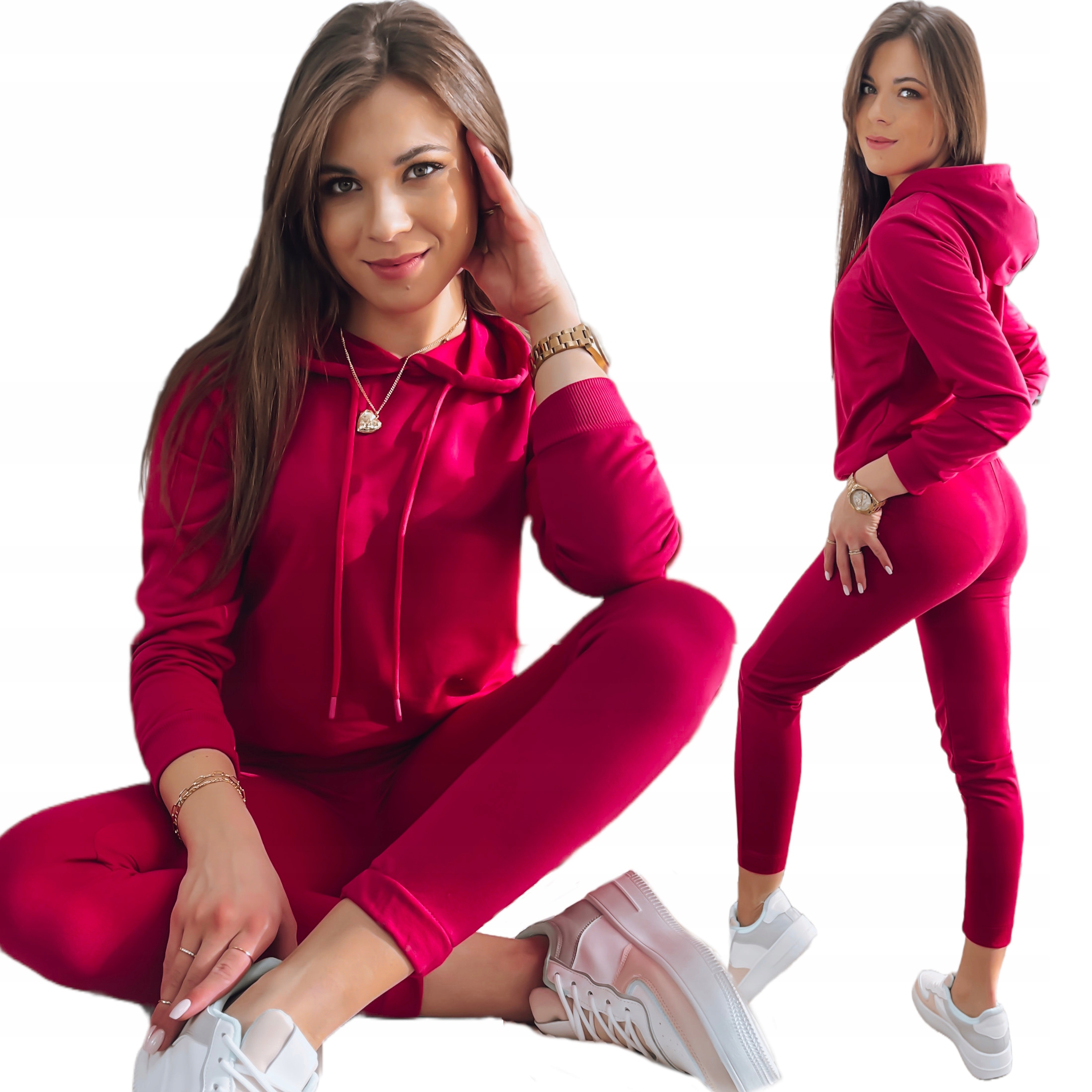 DAMSKI KOMPLET DRESOWY BLUZA SPODNIE roz. S