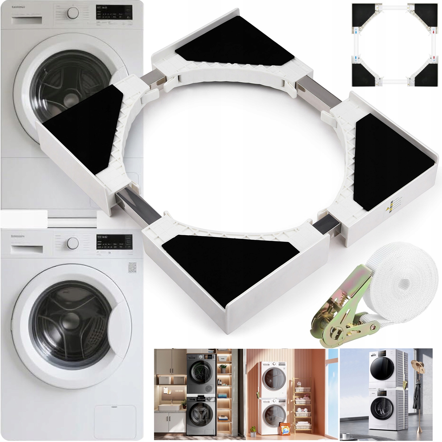 Spojka Pračky Sušičky Univerzální Šířka 46-66 CM Antivibrační, Tichá