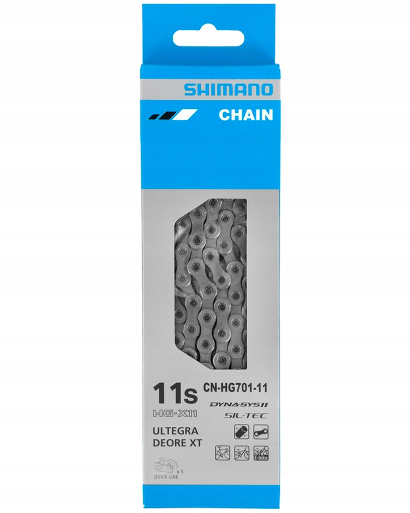Łańcuch Shimano Ultegra, Xt CN-HG701 11 rz. spinka 116 og.