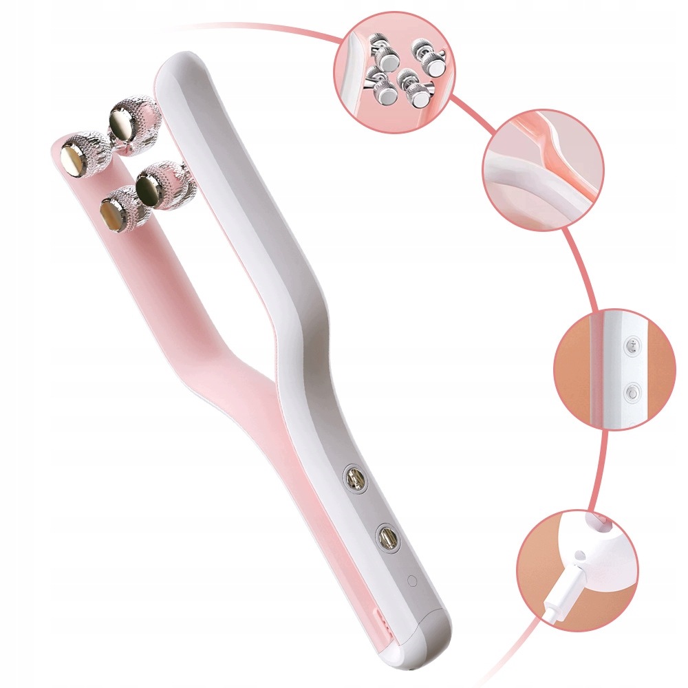 Masážní Přístroj Na Obličej 3D Roller Ems Y-shape Roller Liftingující ANTI-AGING400 mah