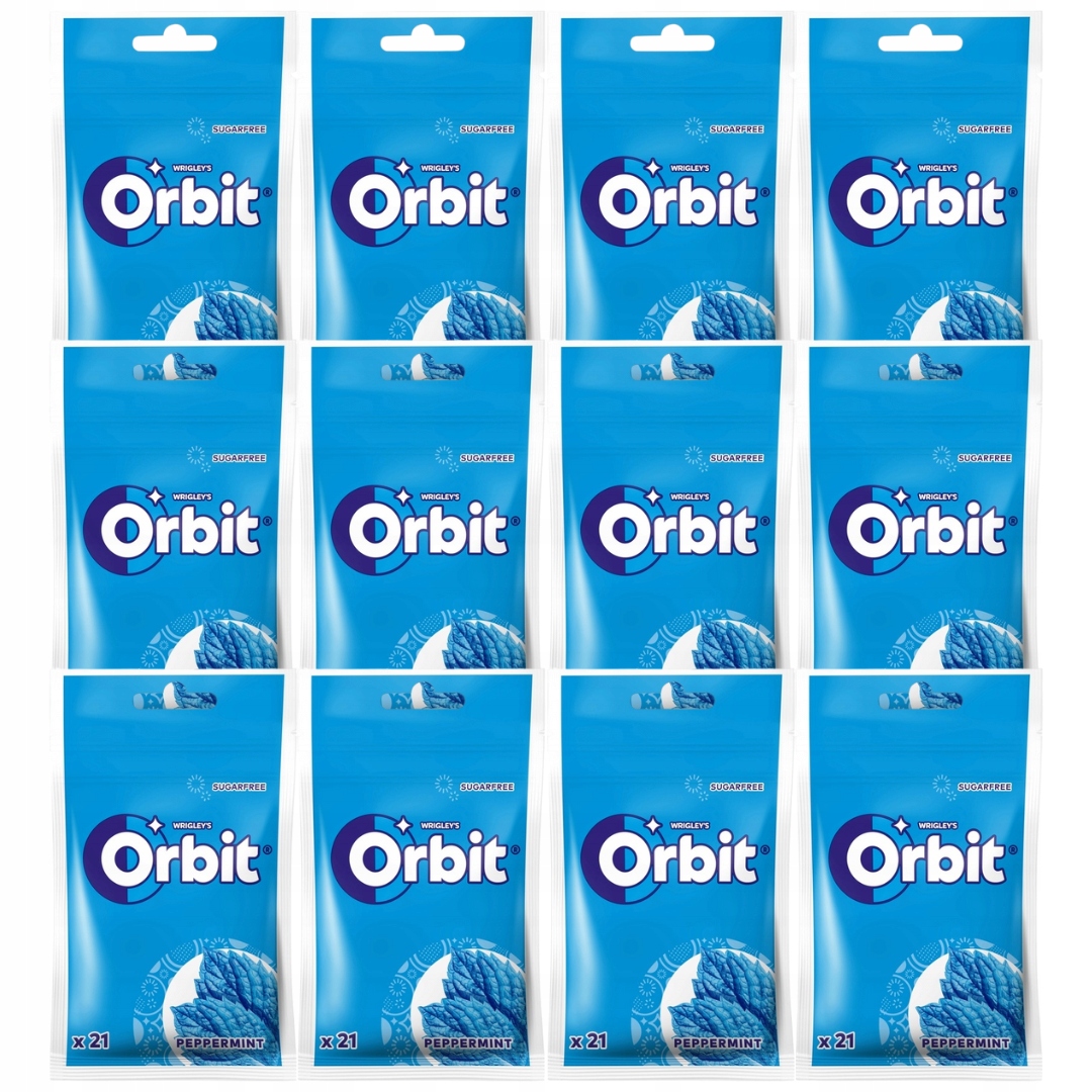Levně Žvýkačka Orbit Peppermint bez cukru 29 g x 12 kusů