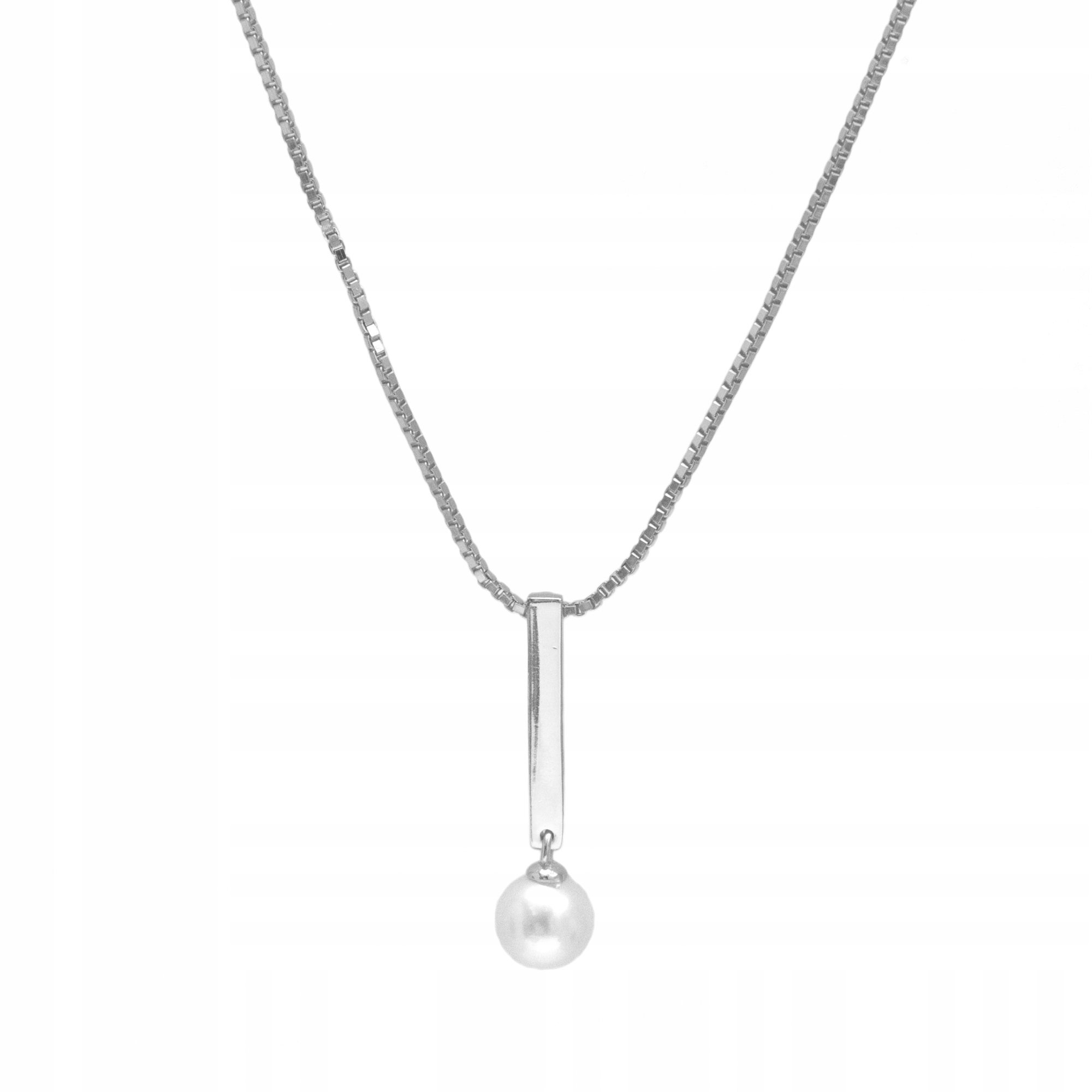 Stříbrný elegantní náhrdelník s perlou stříbro 925