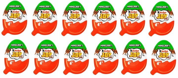 Kinder Joy Zestaw 12 sztuk x 20g Minecraft Jajko Niespodzianka