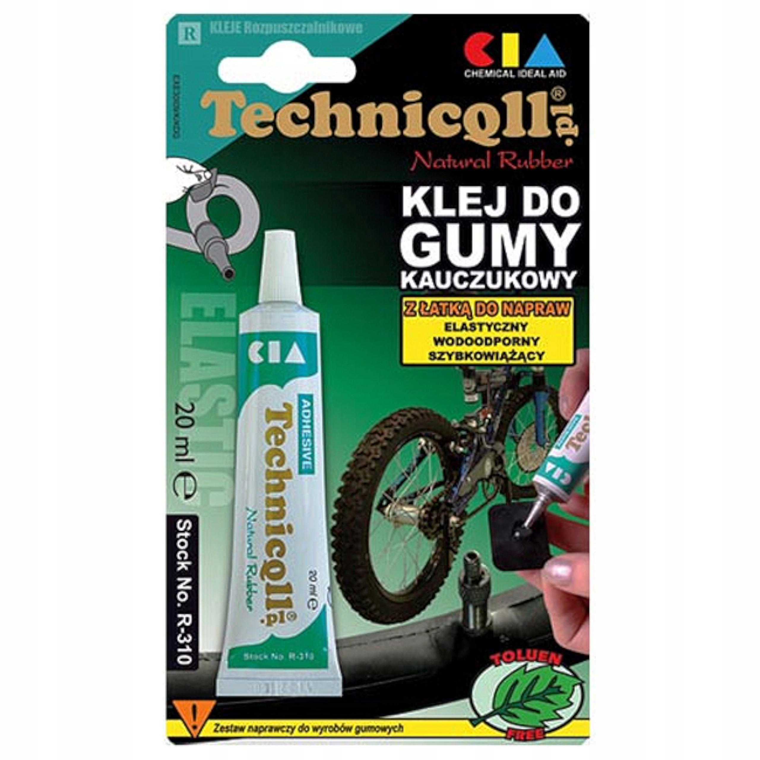 

Kauczukowy Klej Do Gumy Butów Dętek Węży Ogr 20ML