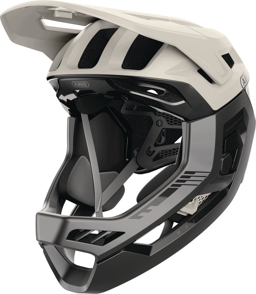 Kask rowerowy Full Face Z Odpinaną Szczęką Abus Targon Mips M 55-58 beżowy
