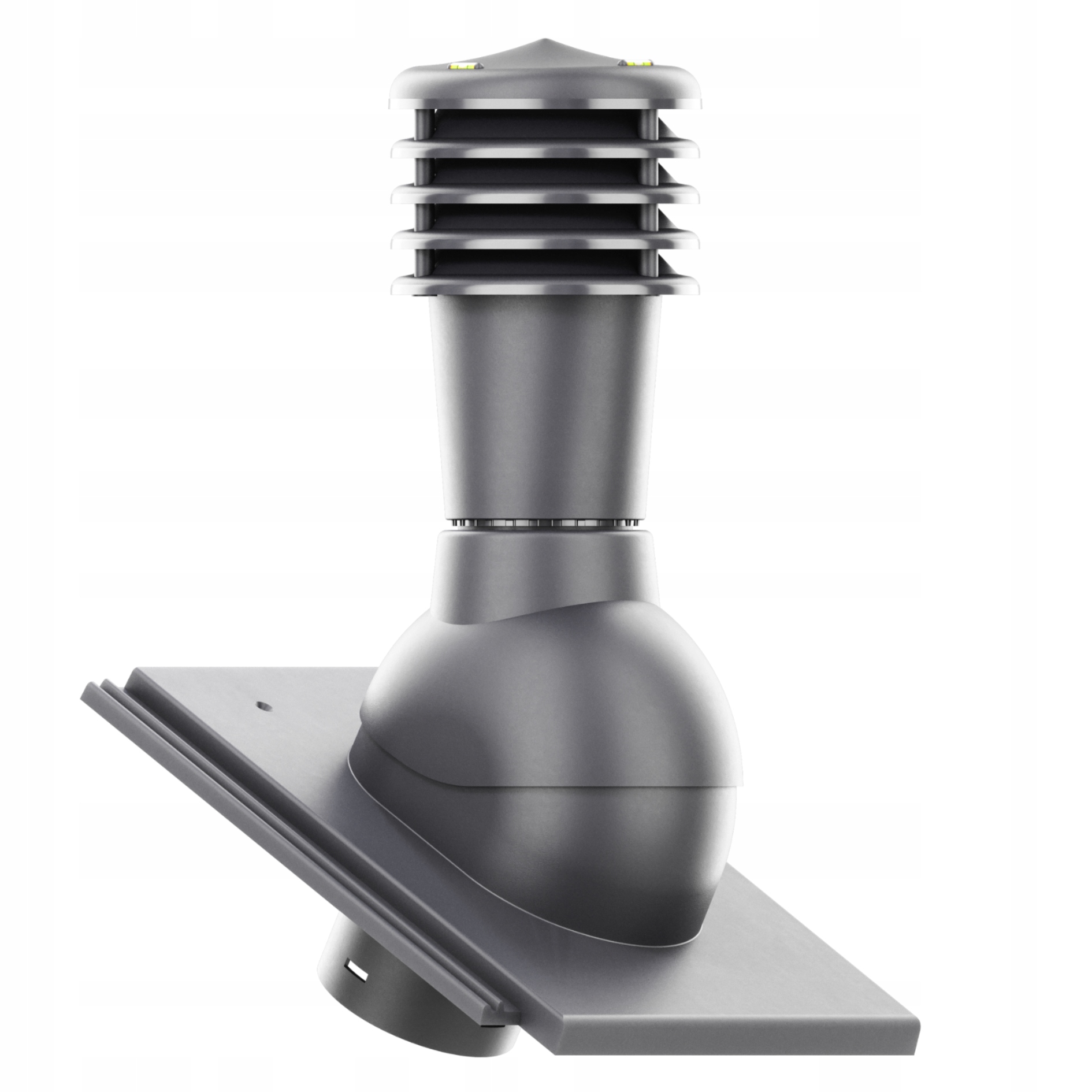 Větrací komín Smart fi125 střešní taška Braas Teviva Břidlicová