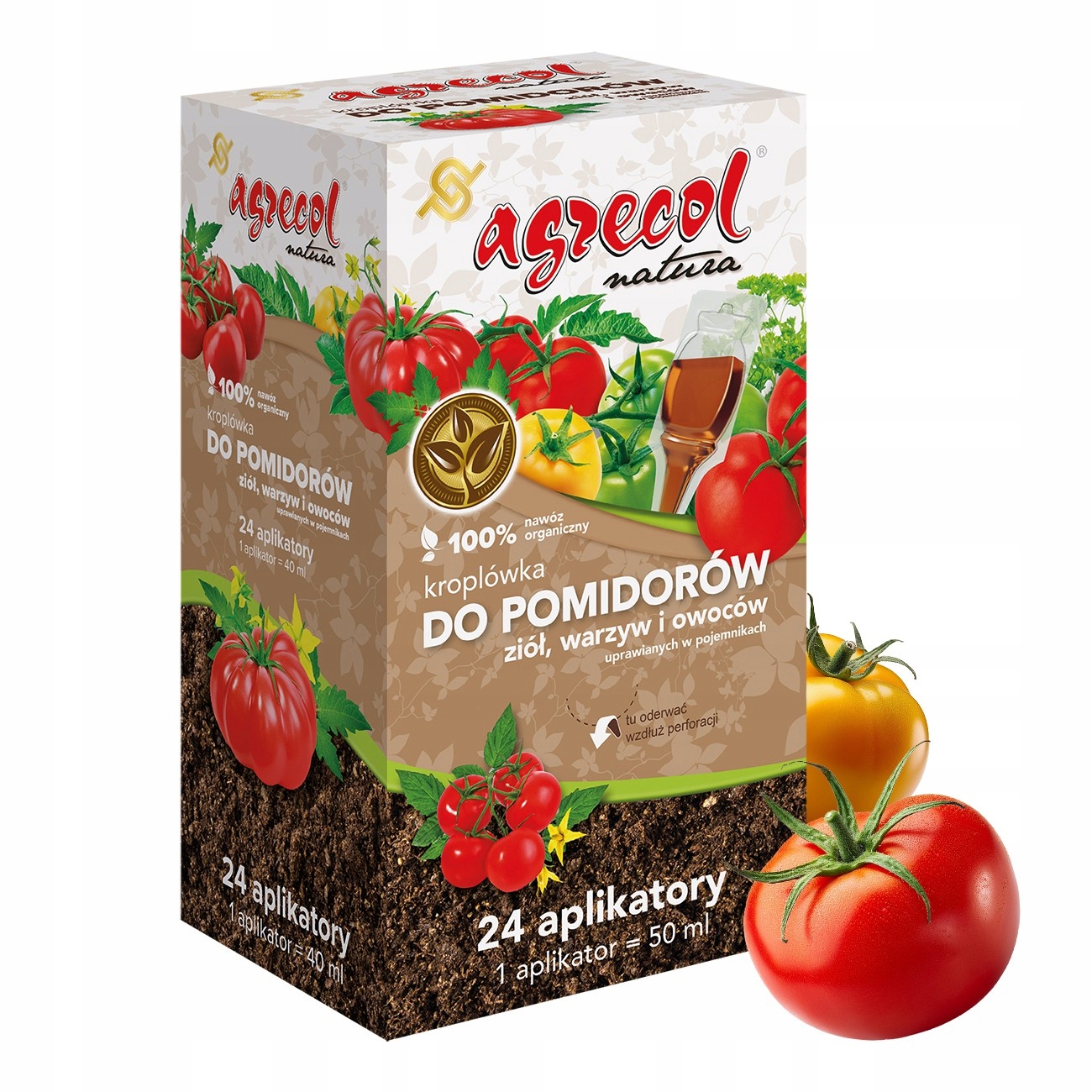 Agrecol Pro Rajčata Bylinky Papriky Okurky Vitamínový Kondicionér Hnojivo 24X 50 ml