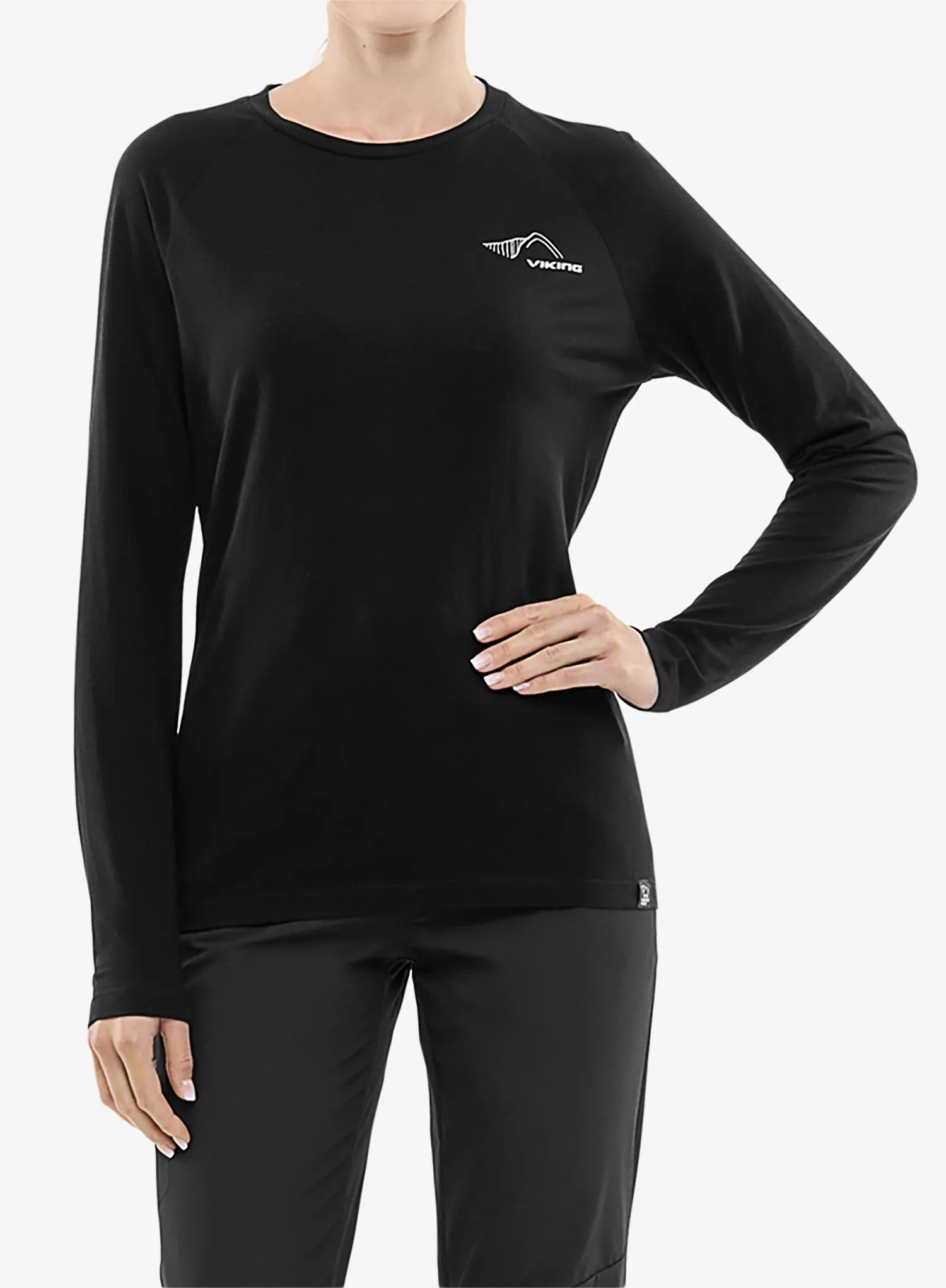 Dámská Mikina Viking s dlouhým rukávem Andali černá/světle šedá M