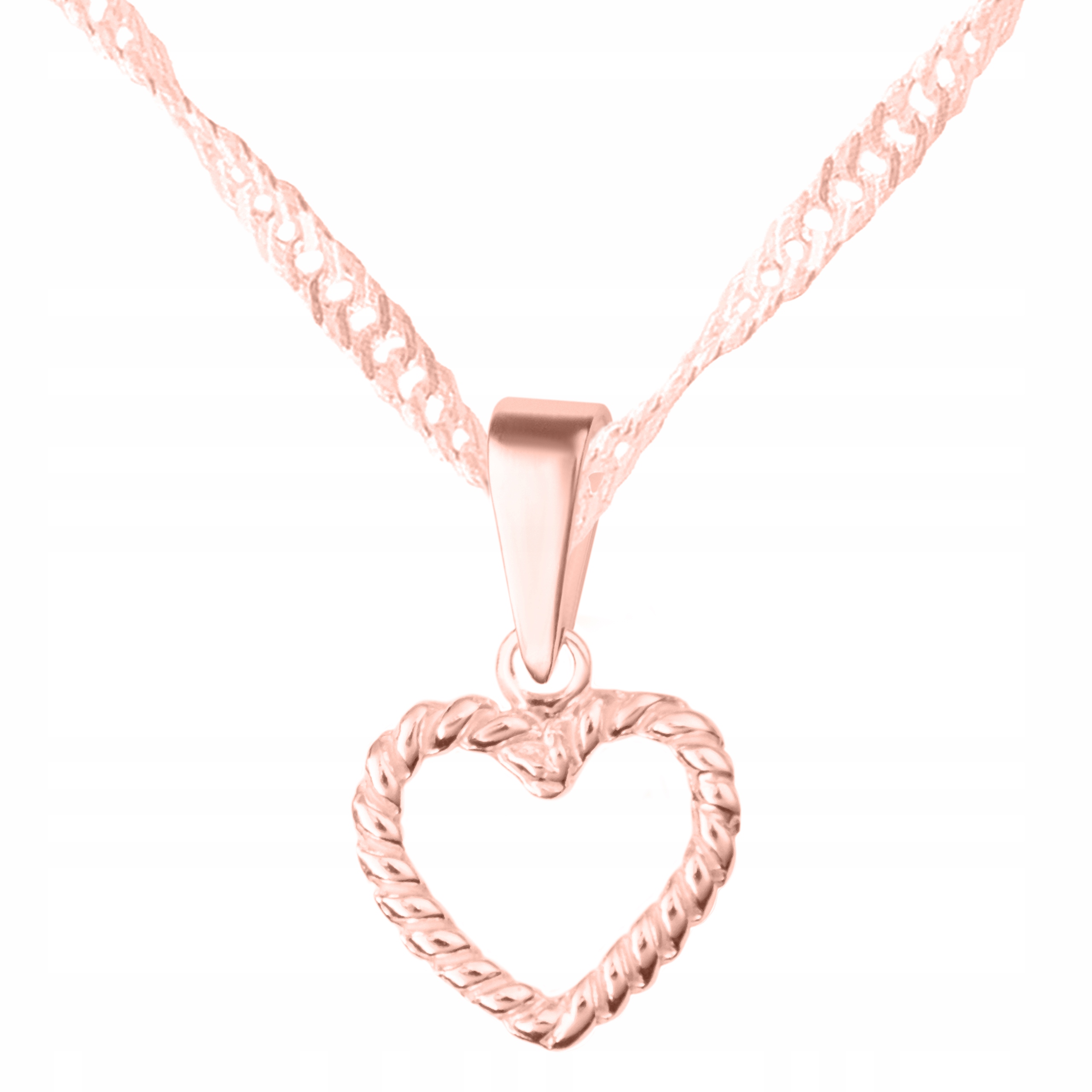 Náhrdelník se srdcem Pozlacený Ozdobné srdce Srdíčko Láska Stříbro 925