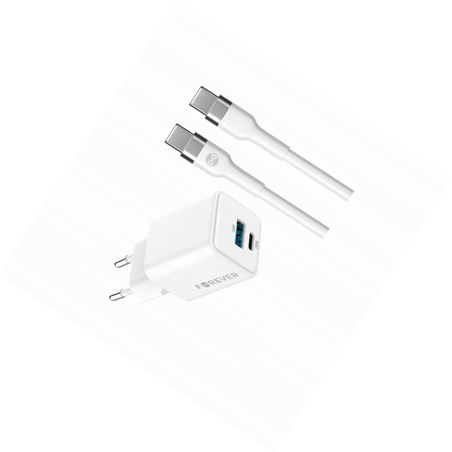Szybka ładowarka GaN 20W Usb i Usb-c z kablem do Motorola Moto G73