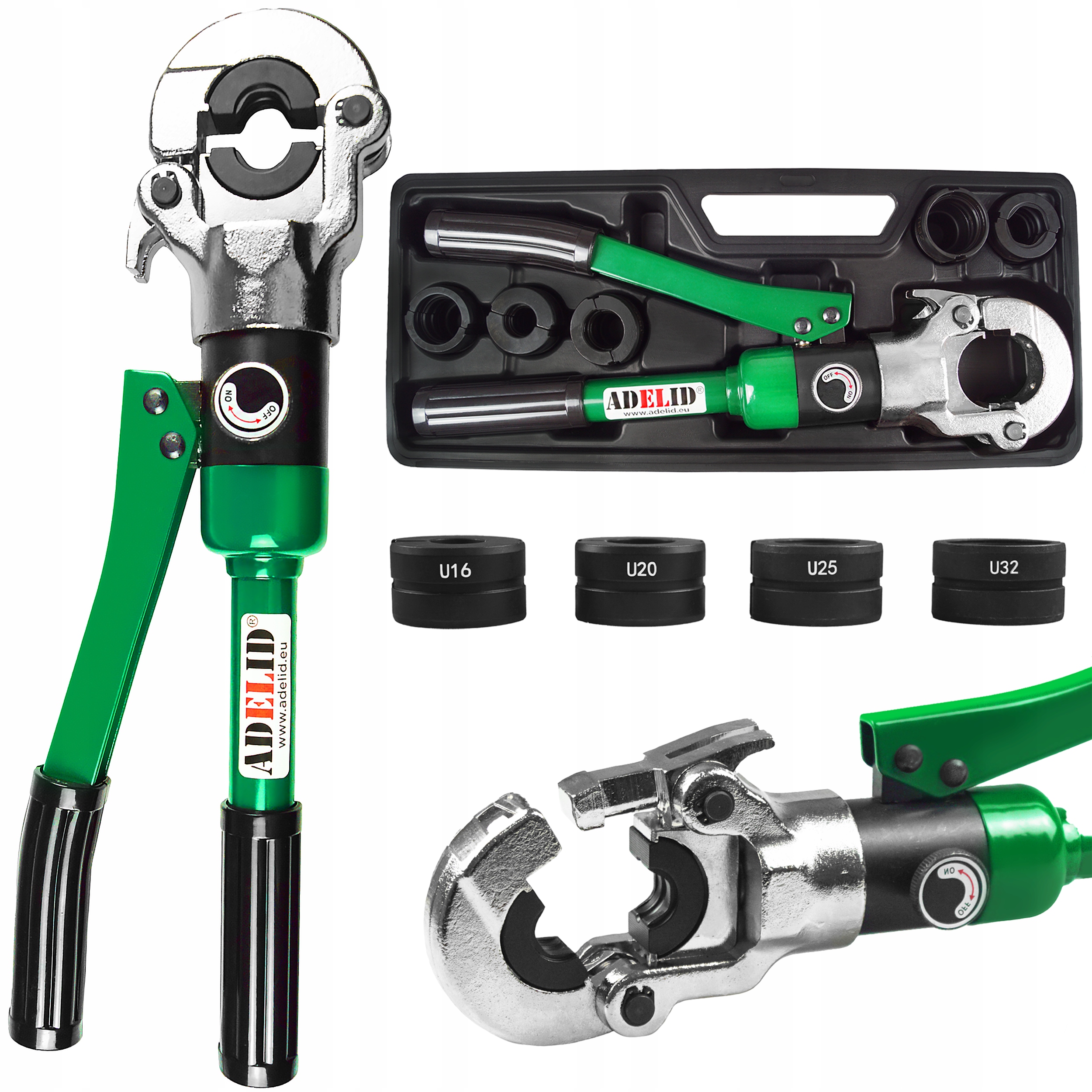 ZACISKARKA DO RUR PEX PRASKA HYDRAULICZNA 16-32MM SZCZYPCE ZACISKOWE (U)