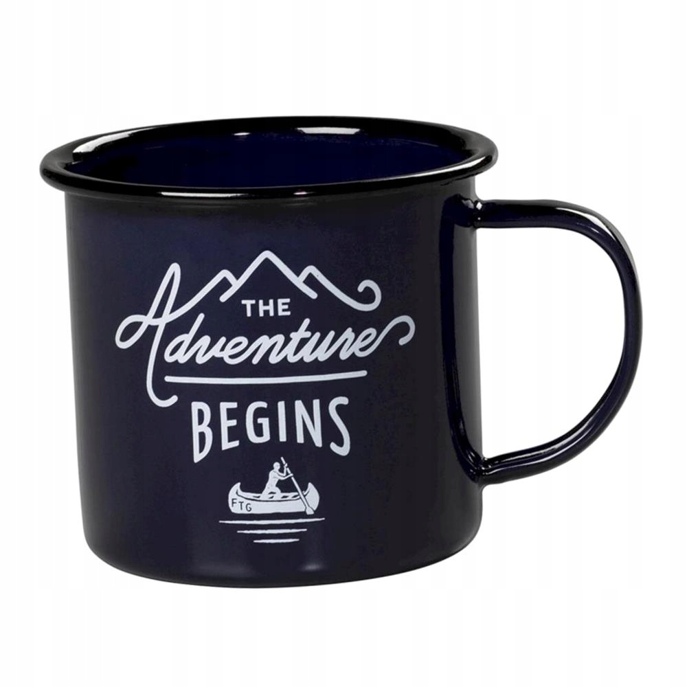 Kempingový Hrnek Adventure Begins 325 ML Modrý