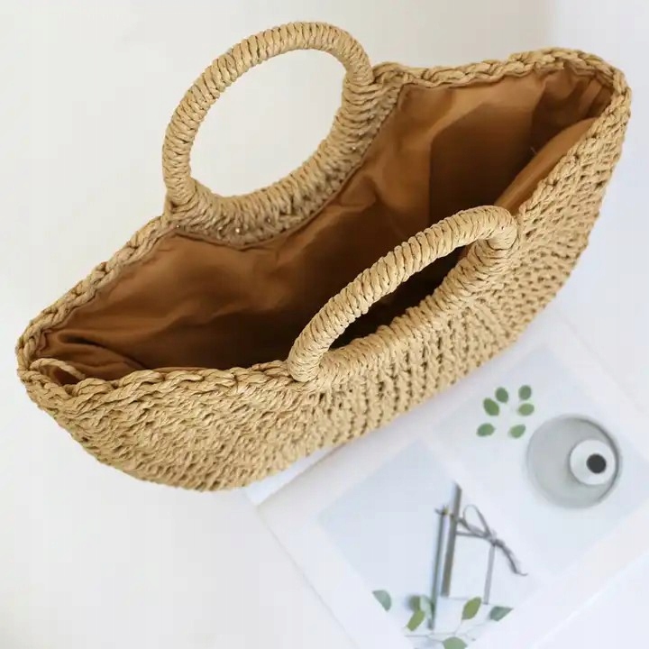 Torba boho pleciona do ręki podszewka ściągacz EAN (GTIN) 5905997113830