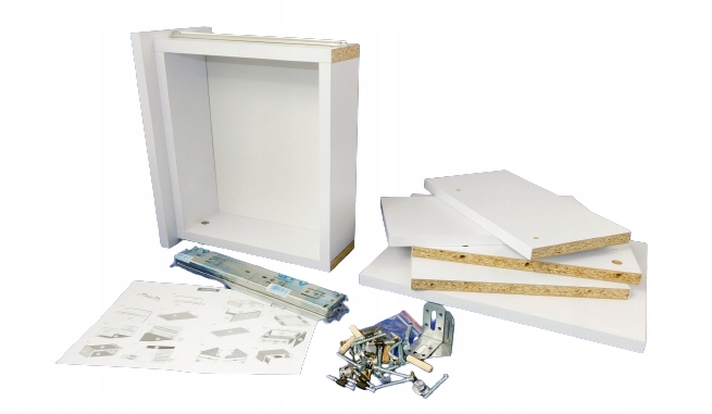 Biurko SZAFKA Wisząca ASTRA 60cm Biała MAT Stolik BIAŁY KONSOLA Toaletka Kolekcja ASTRA