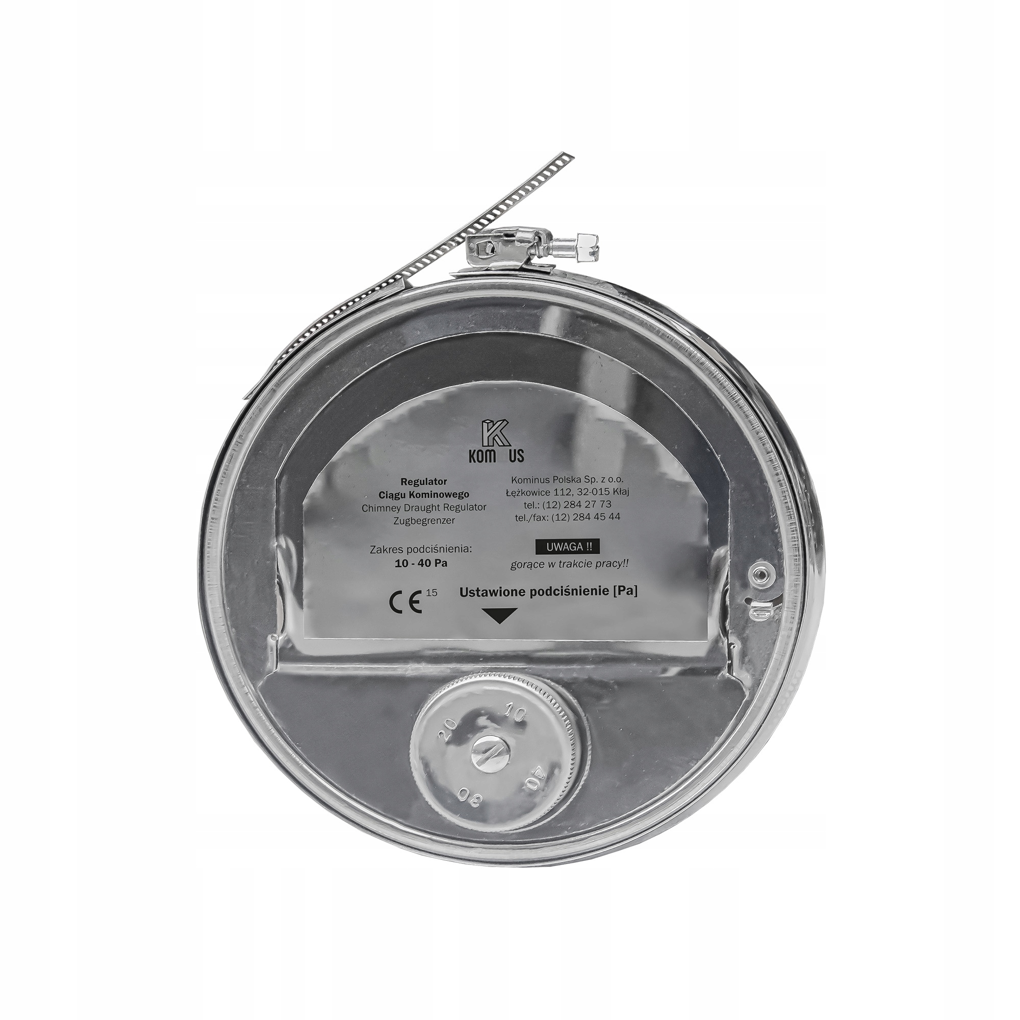 Regulátor komínového tahu kulatý fi 150 W1 komín regulace tlaku