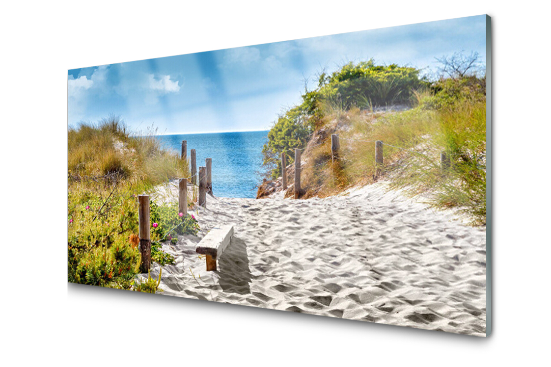 

Panel szklany dekor Ścieżka Wydmy Plaża 140x70