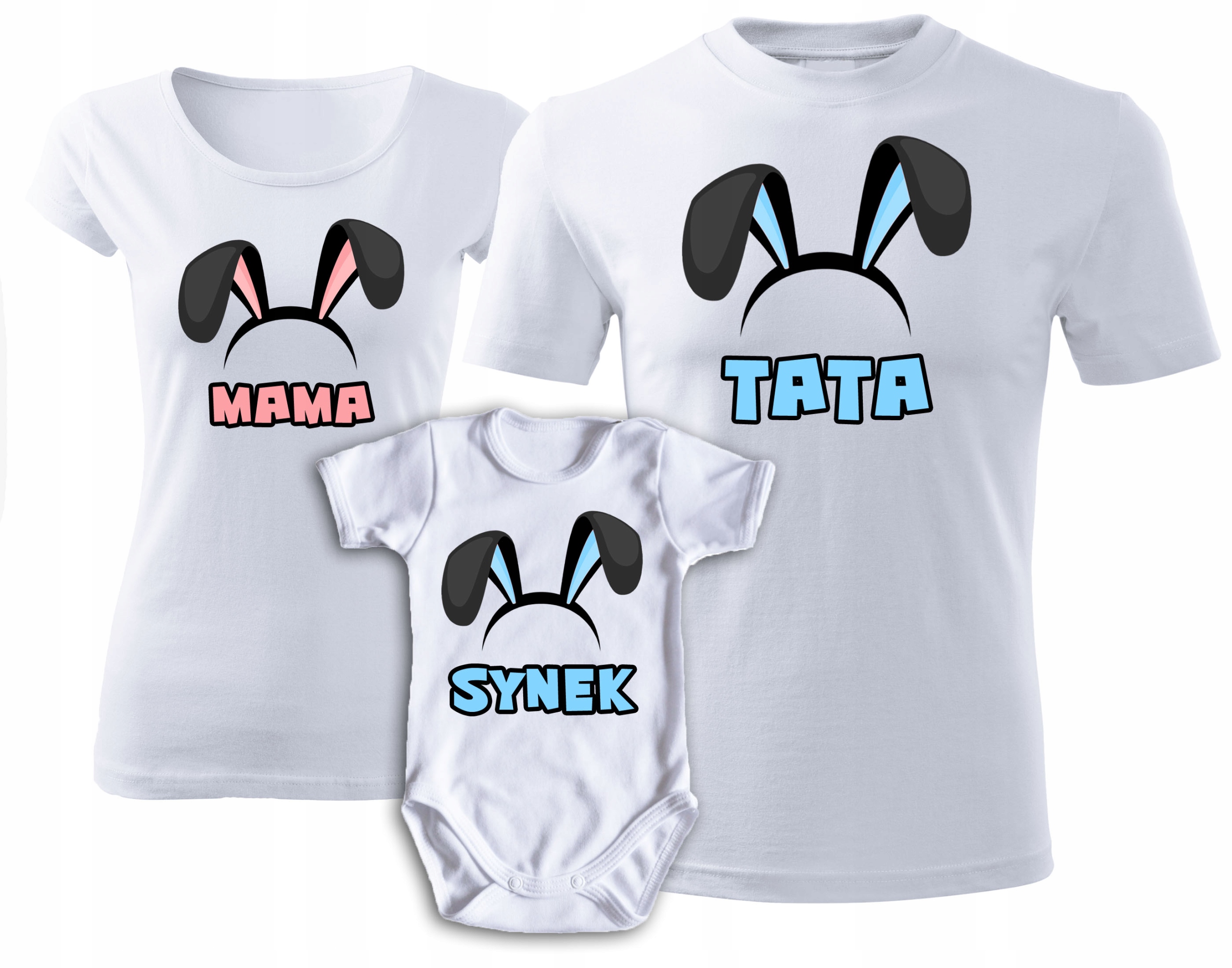 

Zestaw koszulek na Wielkanoc - Mama Tata Synek