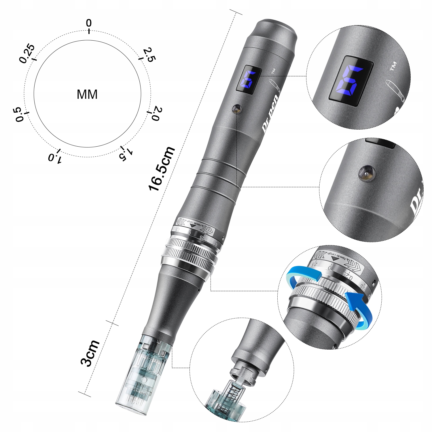 Dr Pen M8-W + 20 Kartridży BEZPRZEWODOWY Dermapen Marka Dr Pen