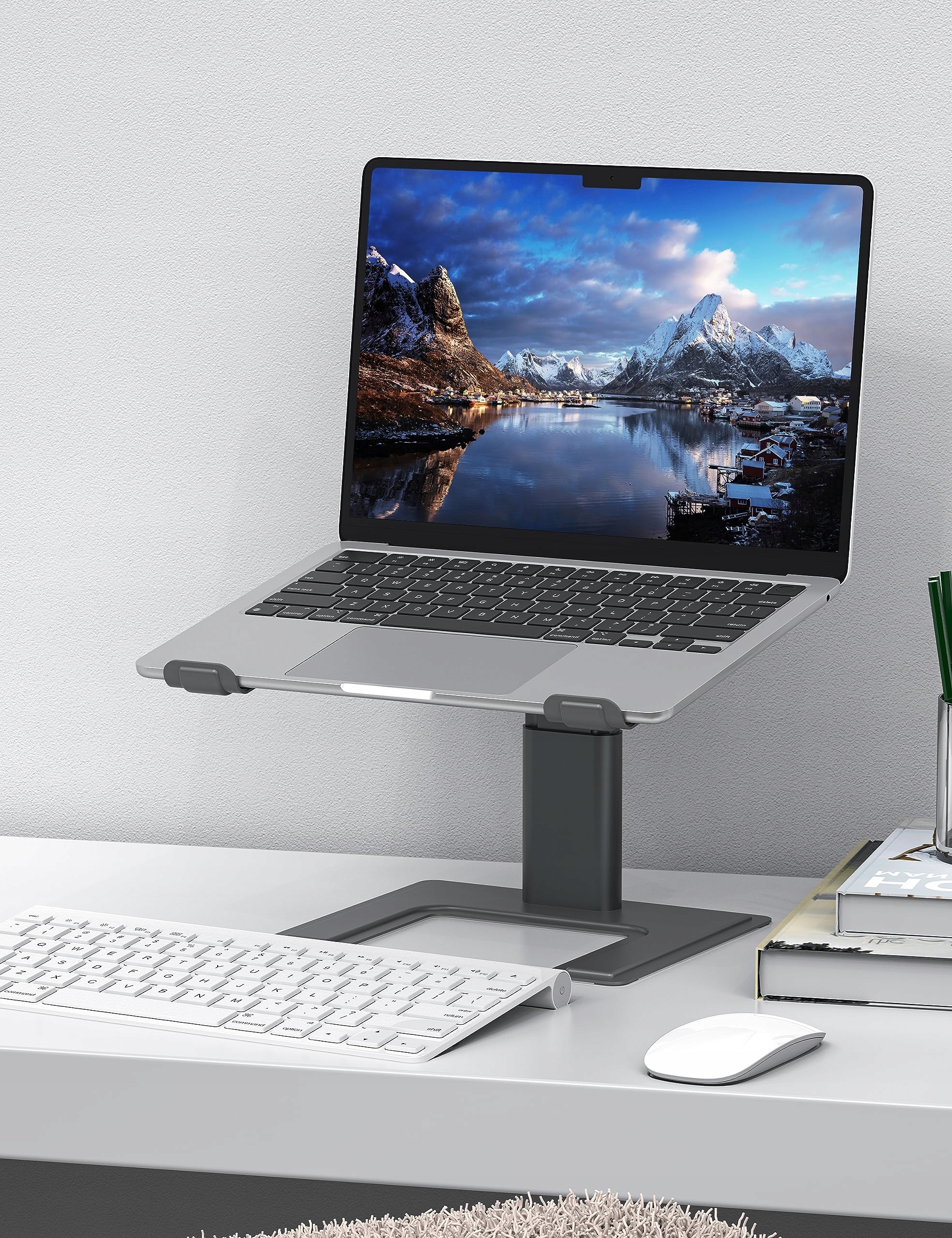 ALASHI Ergonomiczny Aluminiowy Stojak Na Laptop Regulowana Wysokość — miniatura 7