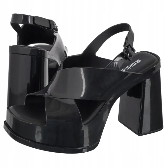 Dámské sandály na podpatku Melissa Dance Heel 35908 Brown Černé