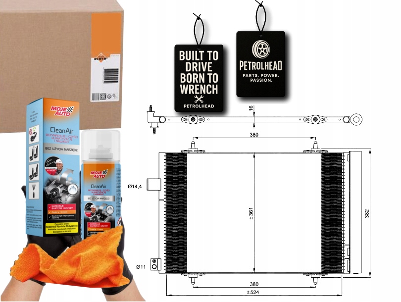 Kondenzátor Klimatizace Peugeot 407 508 2,0D 2010- #Petrolhead Pro+ Kit9