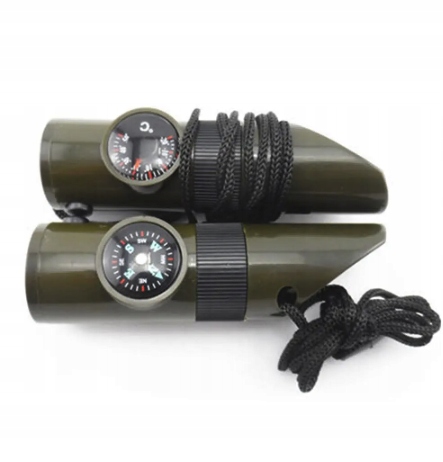 7w1 lupa kompas survival termometr gwizdek Model a