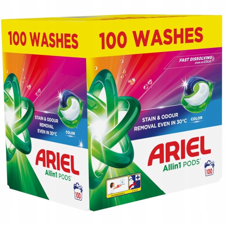 Levně Kapsle na praní barvy Ariel Allin1 Pods 100 praní 100 ks