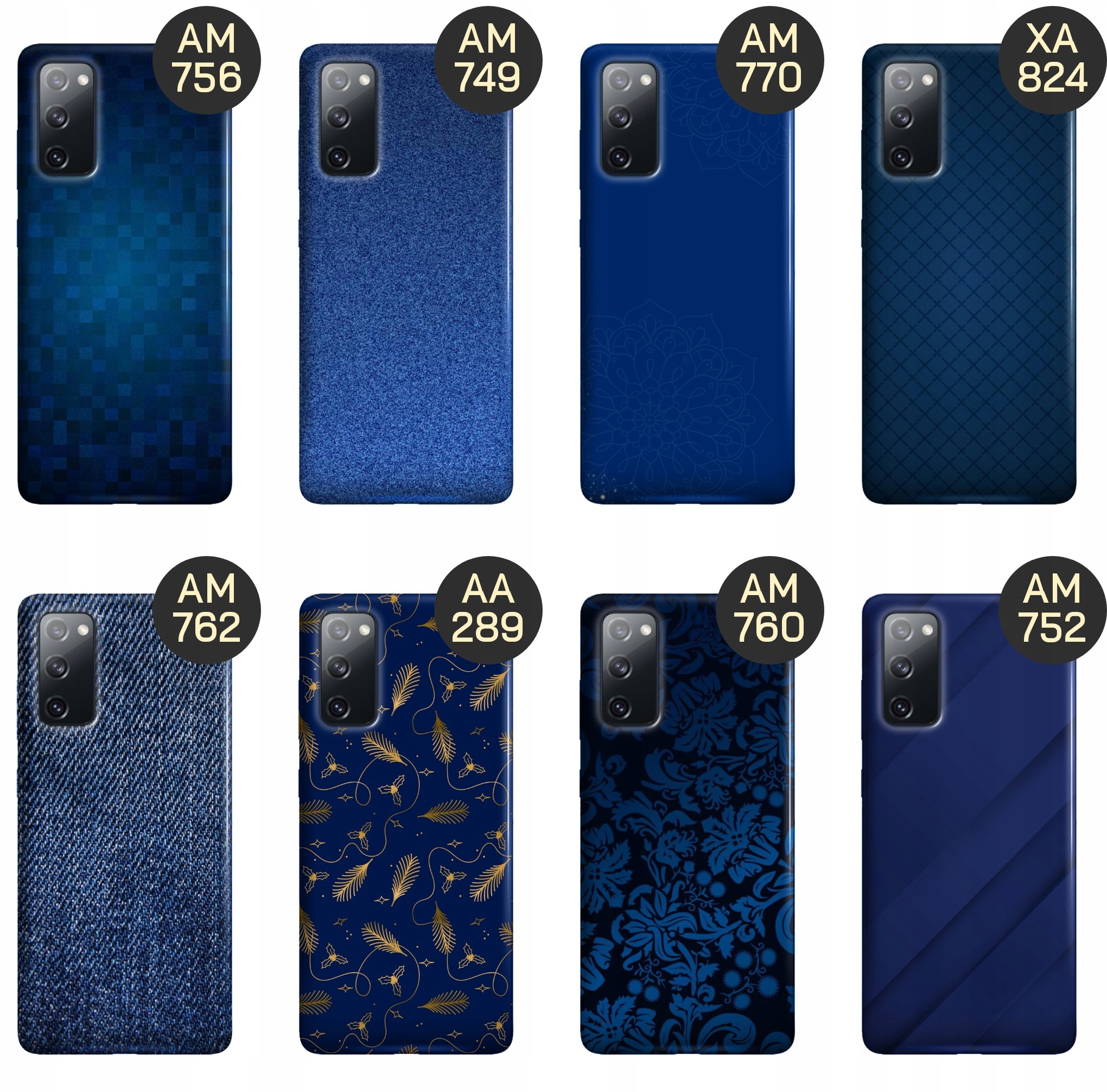 ETUI DO SAMSUNG GALAXY S20 FE / 5G WZORY GRANATOWE OBUDOWA POKROWIEC CASE Dedykowana marka Samsung