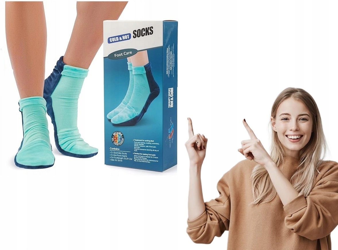 Skarpety Ogrzewające Chłodzące do Chemioterapii zimno ciepło 2w1 żelowe