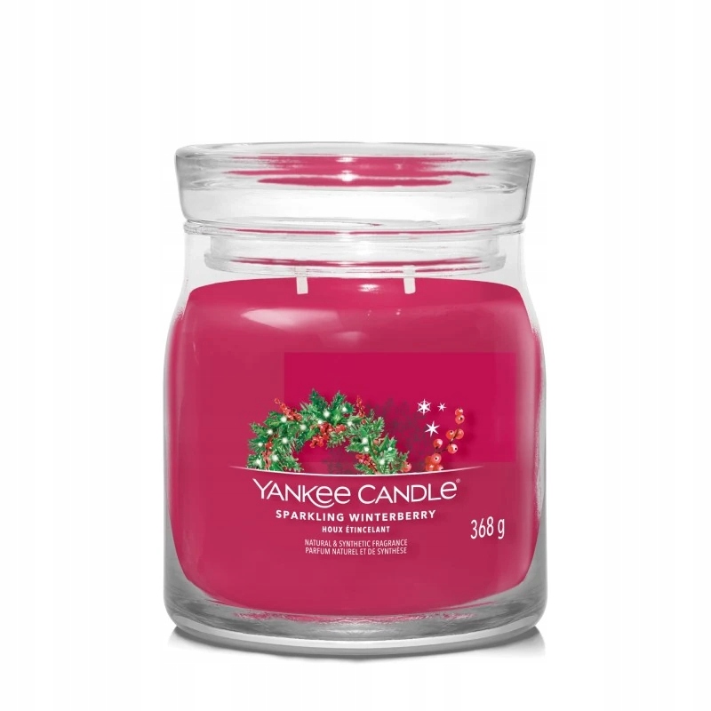 Yankee Candle Signature střední svíčka Sparkling Winterberry