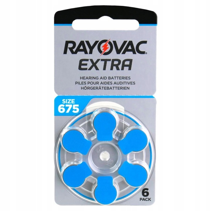 Bateria do aparatów słuchowych Rayovac 675 6 szt. 640 mAh