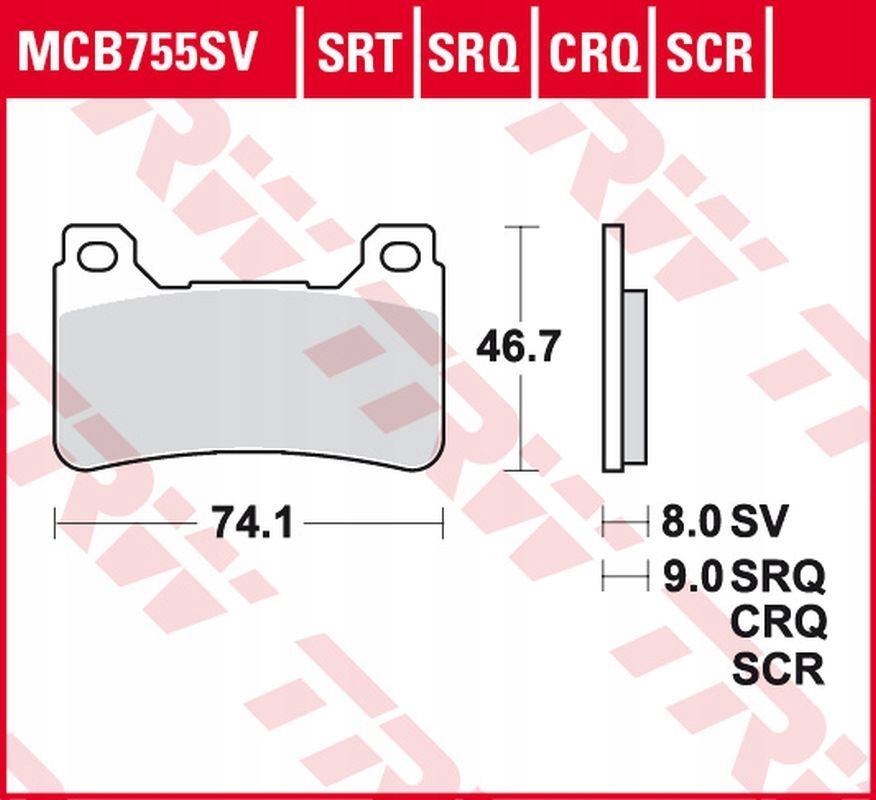 Trw Lucas Zf Brzdové doštičky Kh390 Sinter Carbon Racing Honda Cbr 600Rr '0