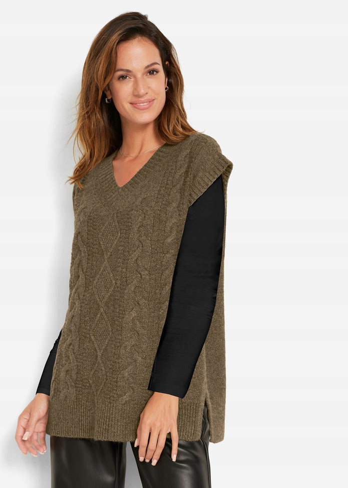 BONPRIX GRUBY BEZRĘKAWNIK DAMSKI R.40/42 Y141123