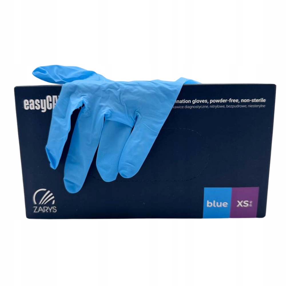 Nitrilové rukavice Zarys easyCARE modré, XS 100 ks