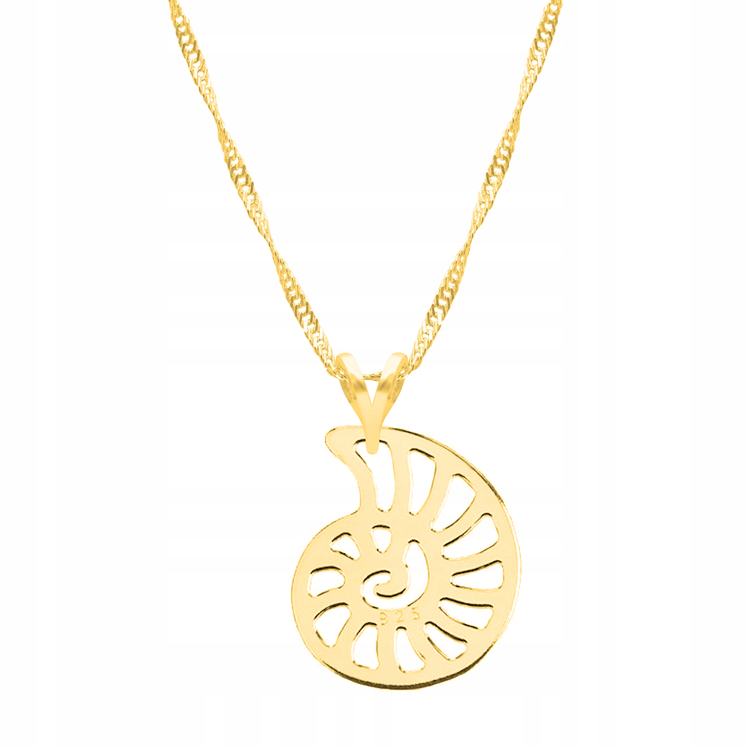 Řetízek zlatý náhrdelník 925 Mušle Moře