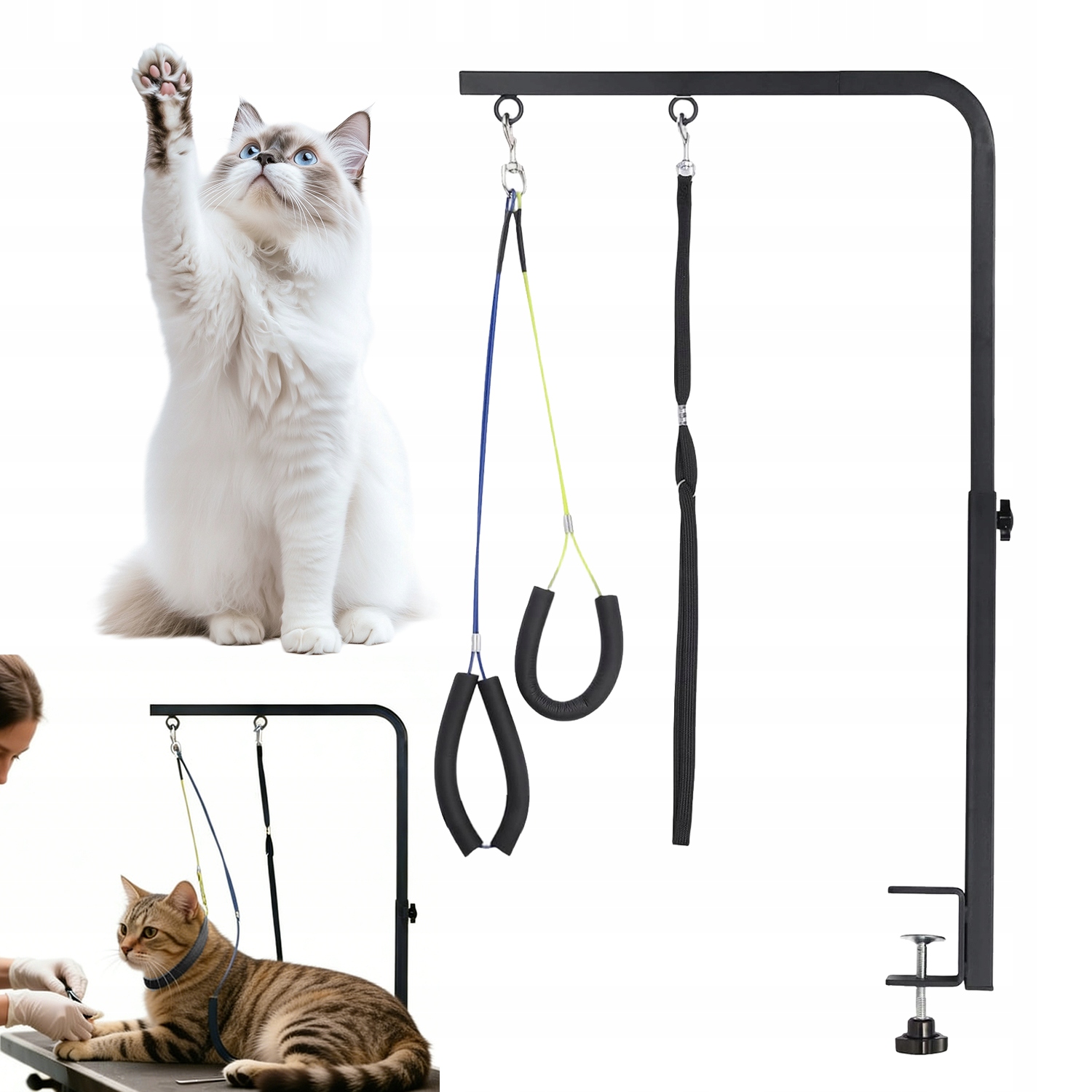 Levně Nastavitelný Groomerský Držák Pro Péči O Psa Se Třemi Popruhy