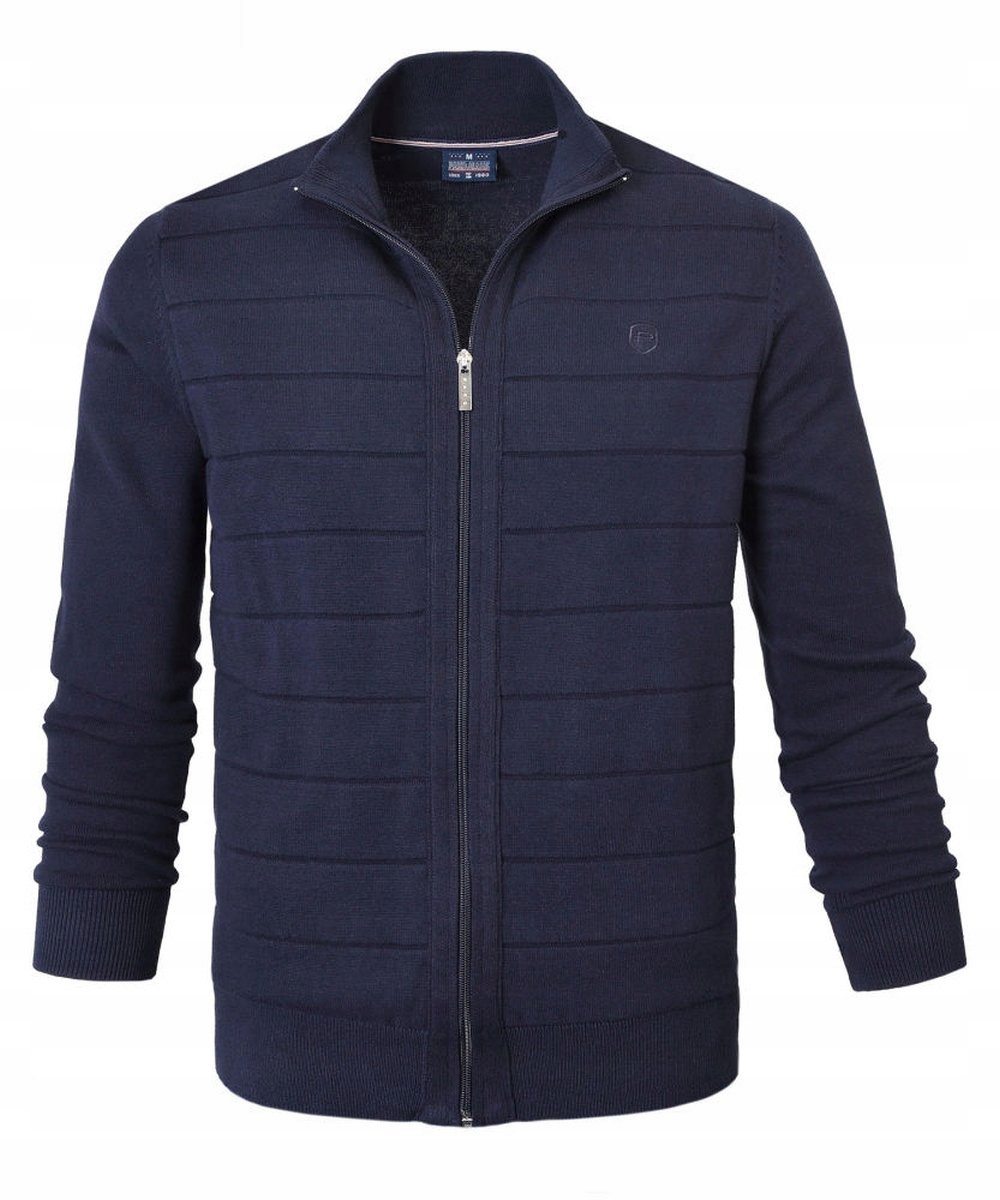 Rozpínací pánský svetr (kardigán) Pako Jeans tmavě modrý L