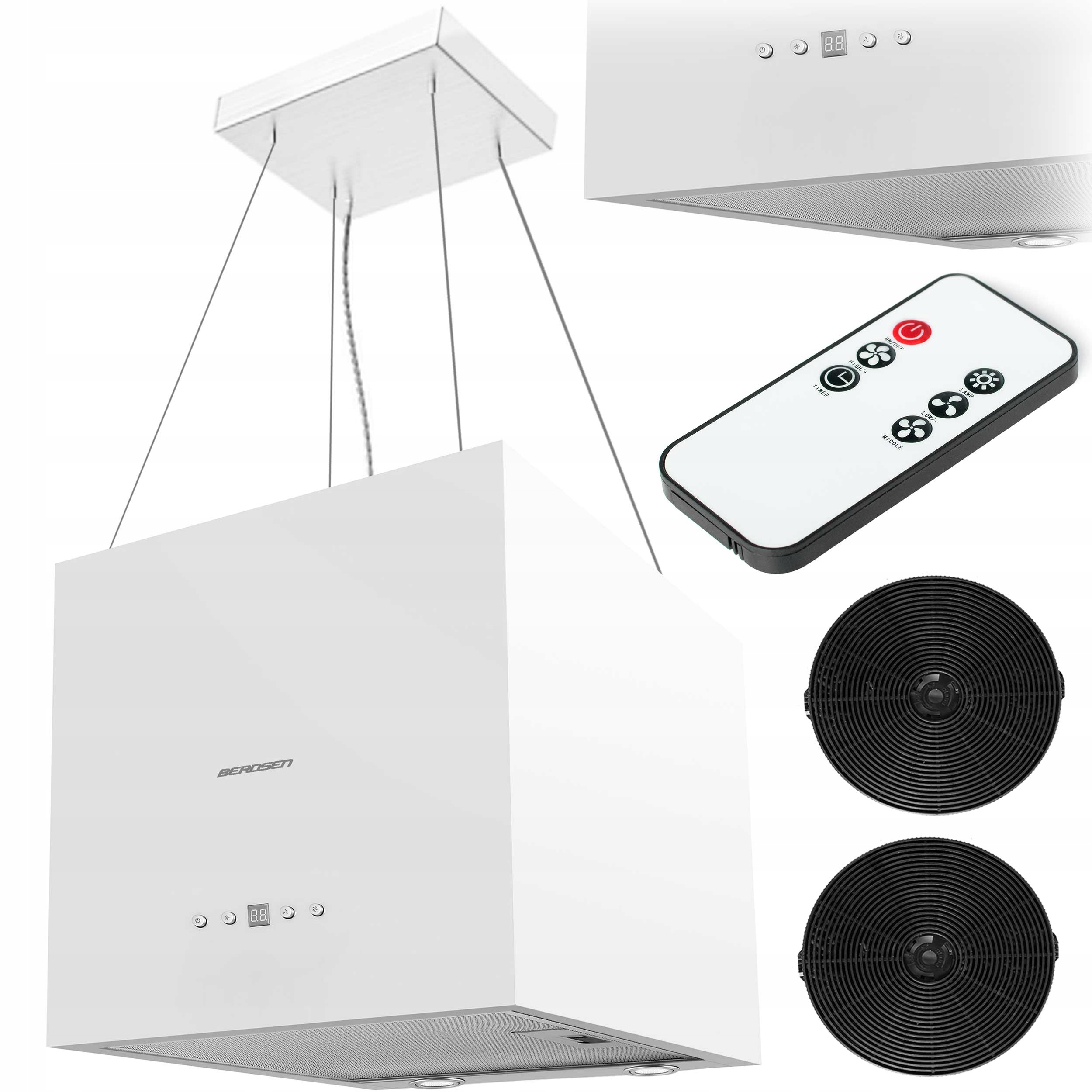 Okap Kuchenny Wyspowy 40cm Wiszący Berdsen Pilot