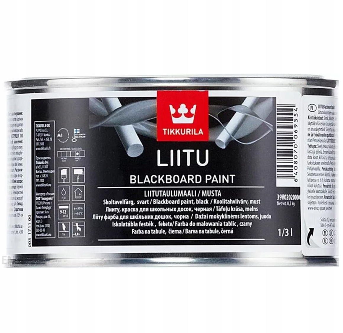 

Tikkurila Liitu Farba Tablicowa Czarna Black 0,33L