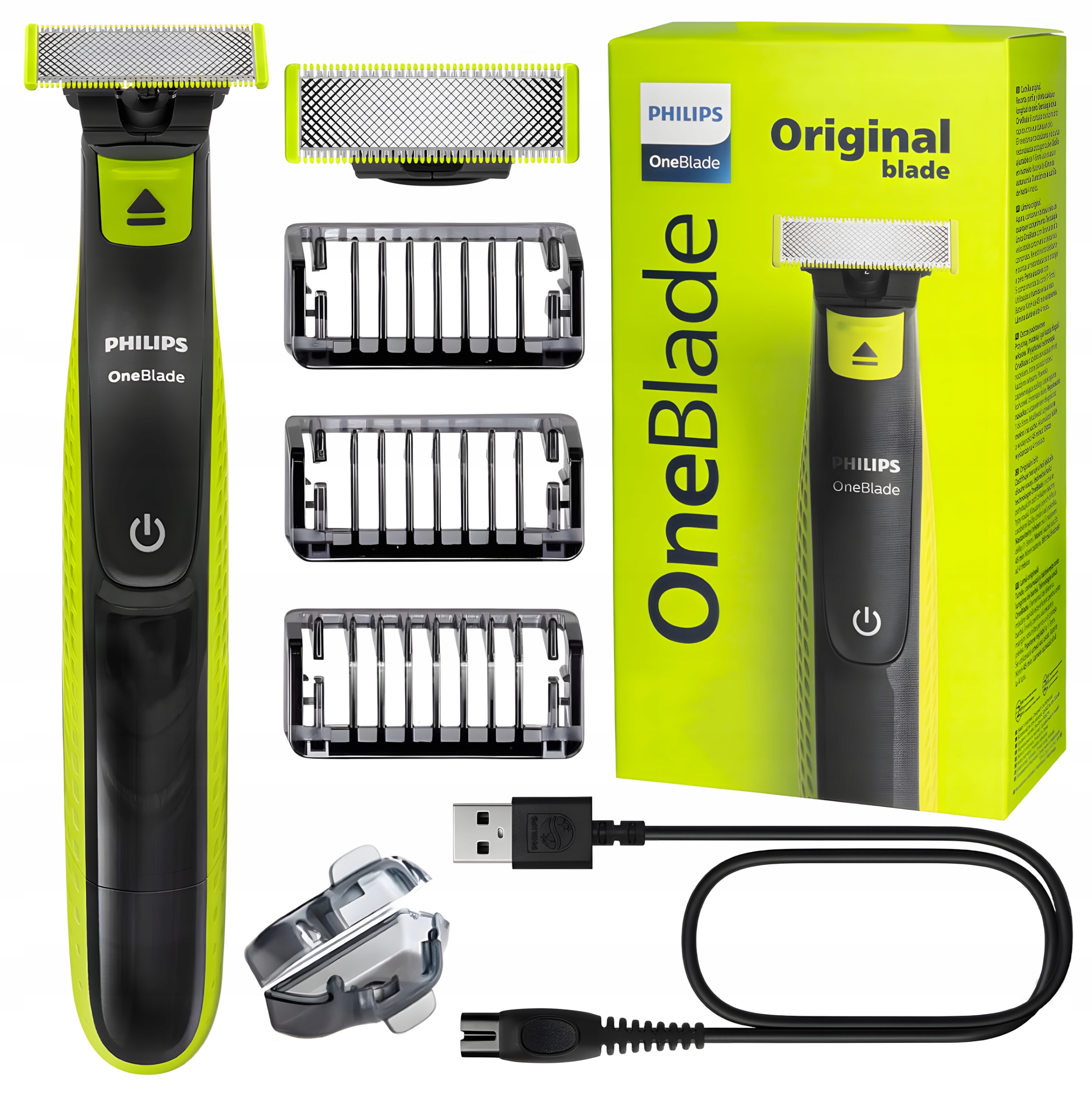 Golarka Philips Oneblade Bezprzewodowa Maszynka Do Golenia 3 Nasadki
