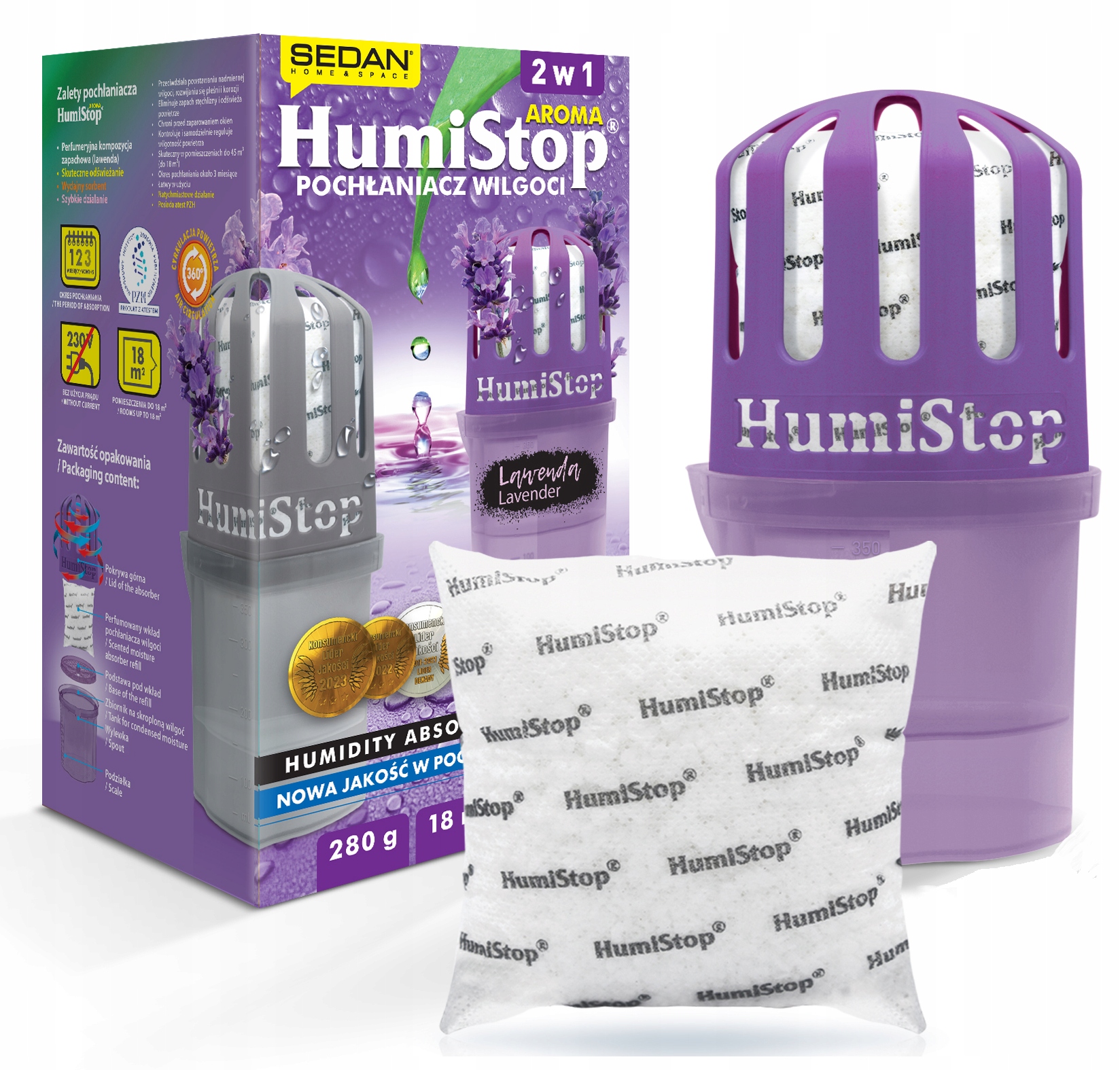 HUMISTOP POCHŁANIACZ WILGOCI AROMA lawenda