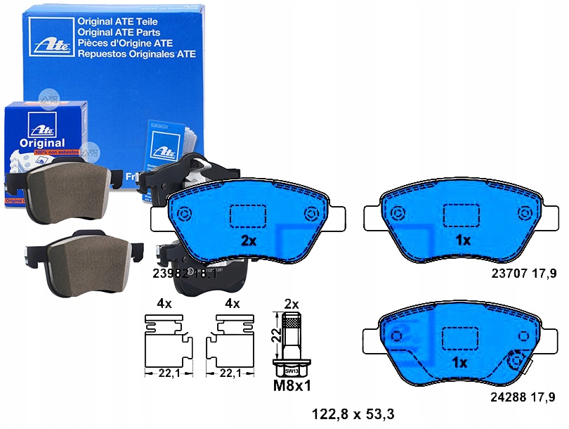 Sada Brzdových Destiček Ate 1605226 1605359 16