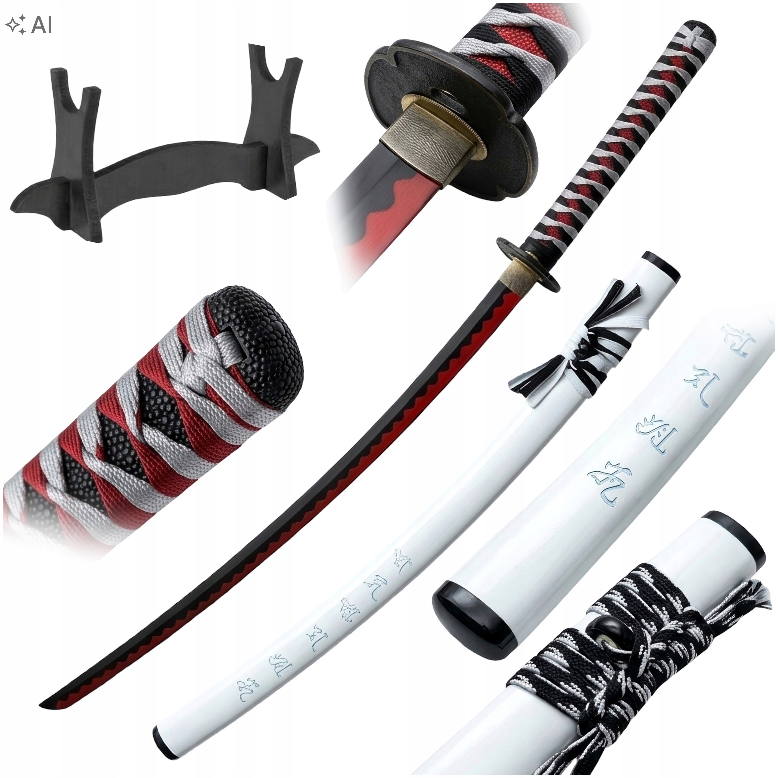 Meč Katana Japonský samurajský meč Katana jako Dárek Japonsko stojan