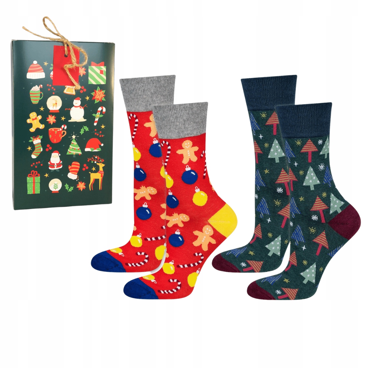 

Skarpetki męskie świąteczne zapakowane